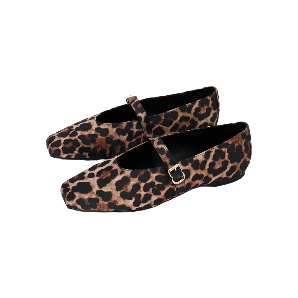 Katy Perry Womens The Evie Mary Jane Flat Leopard Print Size 9M - Picture 2 of 6